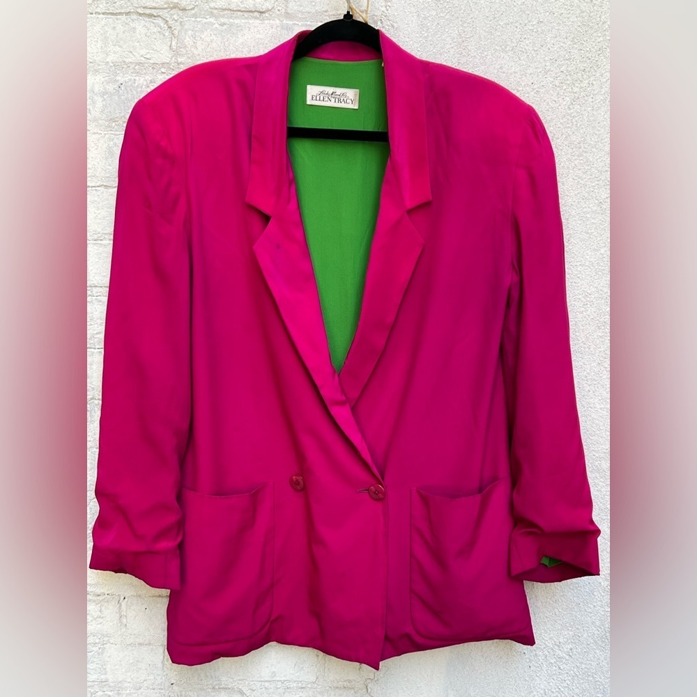 ELLEN TRACY Vintage Silk Blazer